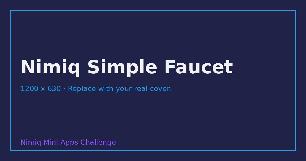 Nimiq Simple Faucet